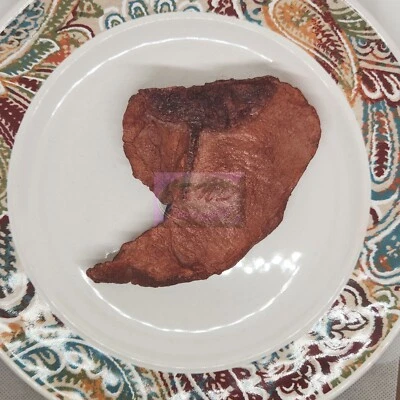 Chuleta de cerdo de cera, comida falsa, utilería, decoración, 1 pieza, chuleta de cerdo falsa Foto 1 de 4