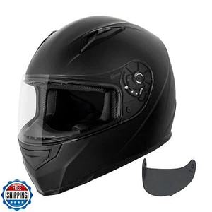 VCAN VX Lightweight Full Face Motorcycle Street Bike Helmet with Extra Tinted - Picture 1 of 5