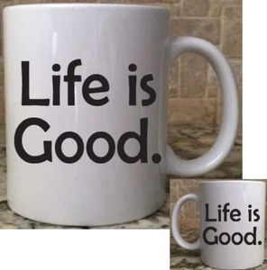 Polymer unzerbrechlich Kunststoff Camping Kaffeebecher Tasse 11 Unzen Life is Good tolles Geschenk - Bild 1 von 1