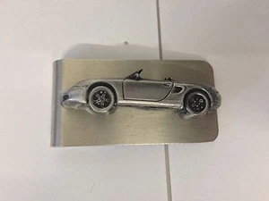 German sports car Boxas ref192 pewter effect car emblem on a stunning Money Clip - Picture 1 of 1
