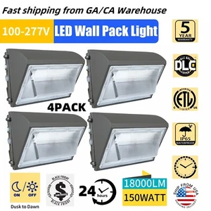 4PC 150W LED Wall Pack Light with Photocell,18000lm LED Outdoor Wall Mount Light - Picture 1 of 10