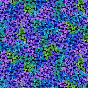 Timeless Treasures Fabric - Forest Magic - Leaves Black - Digital Multiple Sizes - Picture 1 of 1