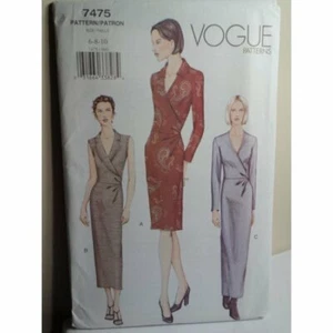 VOGUE Sewing Pattern 7475 Misses Dress UNCUT! Year: 2001 Size US: 6-8-10 - Picture 1 of 6