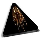 Triangle MDF Magnets - Liquid Gold Droplet Art #3419