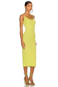 ENZA COSTA Stretch Silk Knit Essential Dress Lime S (1) $195 C1 - Picture 1 of 3