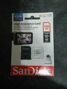 SanDisk High Endurance 256GB Micro SD SDXC Video Monitoring Card full hd 4k