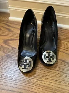 Tory Burch Black Patent Pumps Size 5 - Picture 1 of 6