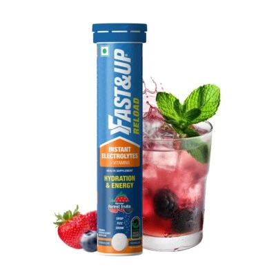 Bebida energética Fast&Up Reload Low Sugar para hidratação instantânea sabor frutas florestais - Imagem 1 de 4