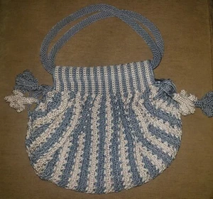 Vintage Purse Handcrafted Boho Knitted Handbag bag - Picture 1 of 11