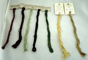 Weeks Dye Works Lot of 7 Hand dyed Cotton Floss 6 Strand 5 yds each - Picture 1 of 4