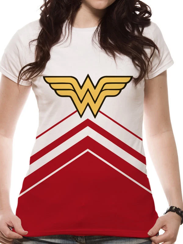 Wonder Woman Cheer Leader Sublimado Oficial Mujer DC Comics Autorizado Camiseta - Imagen 1 de 1