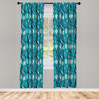 Abstract Curtains 2 Panel Set Round Ornaments