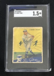 1934 Goudey #1 Jimmy Foxx | SGC 1.5 - Picture 1 of 3