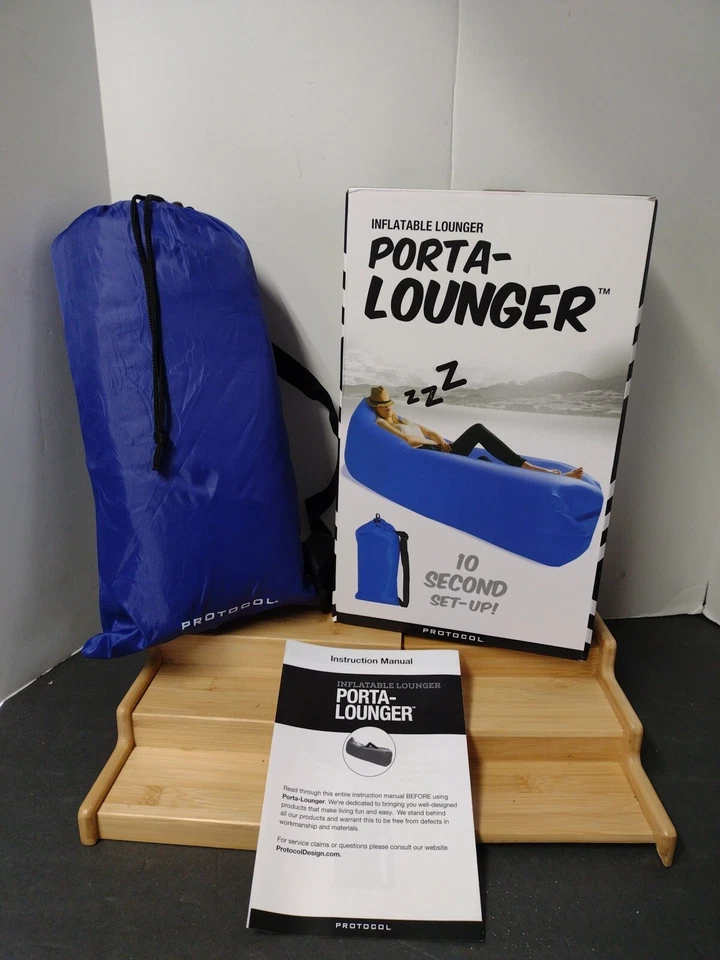 BEACH CHAIR HAMMOCK Inflatable Lounger Porta-Lounger Protocol CAMPING