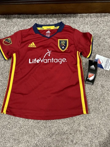 Adidas Toddler 4T Red Real Salt Lake MLS LifeVantage Soccer Jersey Shirt NWT Cover