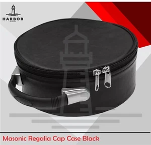 Estuche Gorra Masónico Regalia Negro - Caja Sombrero Francmasón en Cuero de Imitación - Imagen 1 de 4