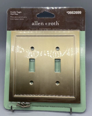 Allen + Roth Enderbery Champagne Acabado Bronce #0662699 Placa Doble Palanca Foto 1 de 4