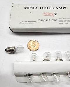 #41 Bulbs EQUIV FROM CHINA 2.5 V .3AMP (10PCS) SCREWBASE TYPE minature lamps - Picture 1 of 2