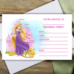 RAPUNZEL PARTY INVITATIONS - 10 invites & envelopes - Picture 1 of 3