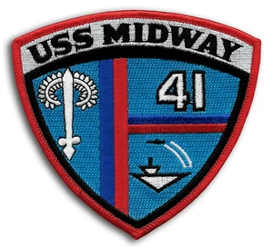 US Navy CV-41 USS Midway Aircraft Carrier Ship Crest Patch - Picture 1 of 1