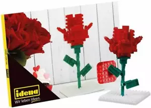 idena 40151 Postkarte Rose Klemmbausteine Diamond Geschenk zusammenbauen NEU - Bild 1 von 1