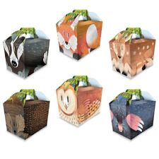 500 x Cartoon Woodland Gift Box Party Fair Paper Container Job Lot Wholesale