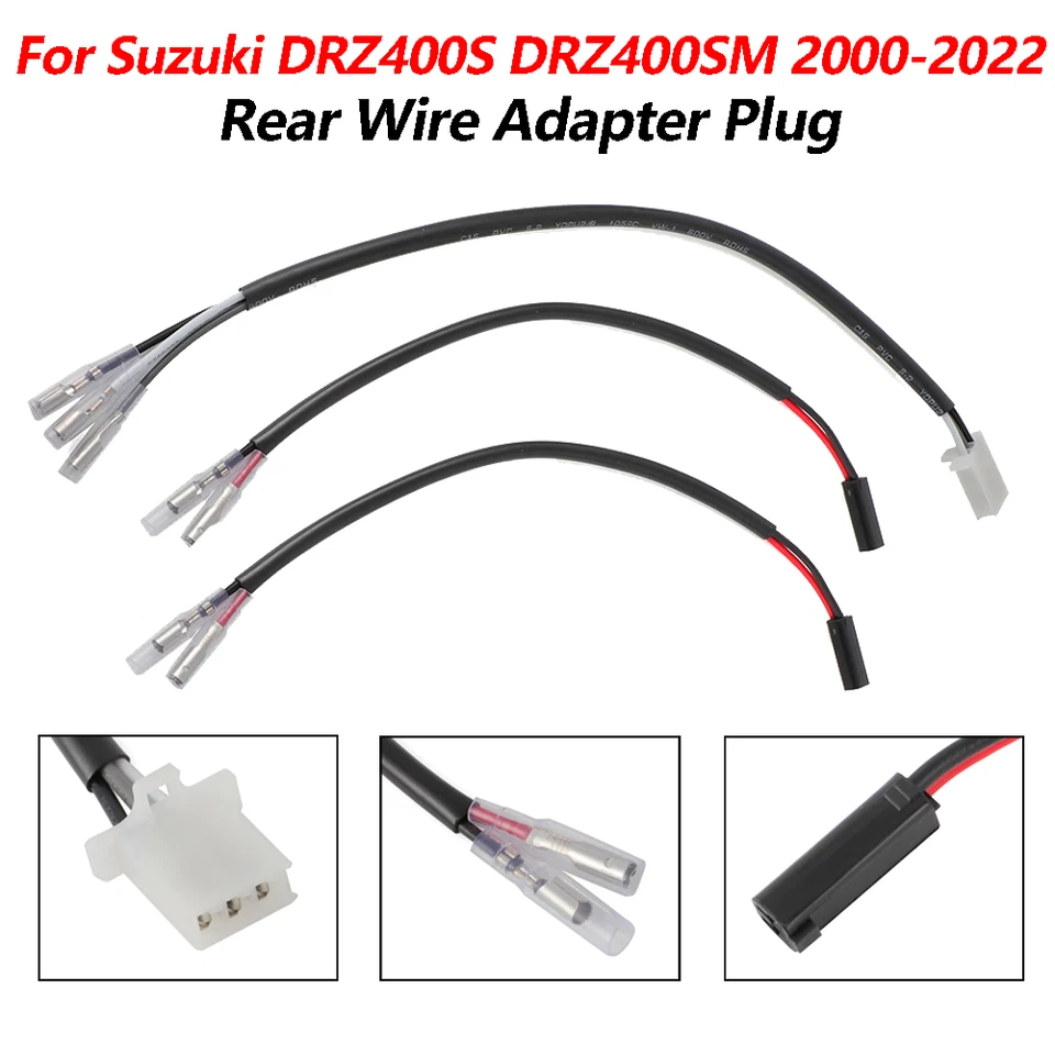 Kit de enchufe adaptador de cableado de luz trasera señal de giro para Suzuki DRZ400S DRZ400SM 00-22 Foto 1 de 4