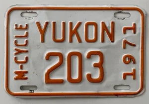 Matrícula de motocicleta Yukon 1971 # 203 - Imagen 1 de 1
