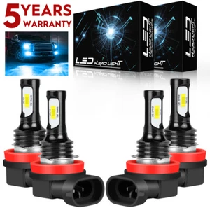 For Impala 2006-2013 LED Headlights High Low Beam Bulbs Combo Ice Blue 8000k - Picture 1 of 10