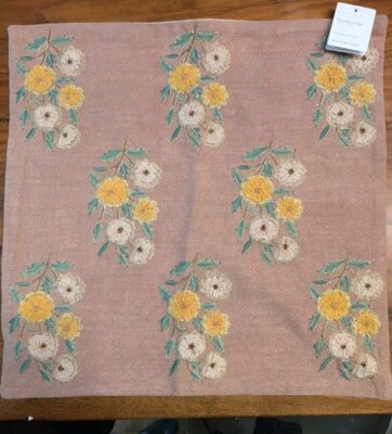 POTTERY BARN Laila Embroidered Pillow Cover - 20" - NWT - Image 1 of 4