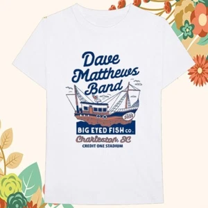 Camiseta Dave Matthews Band Big Eyed Fish Tour Algodón Blanca Todas las Tallas JU501 - Imagen 1 de 3