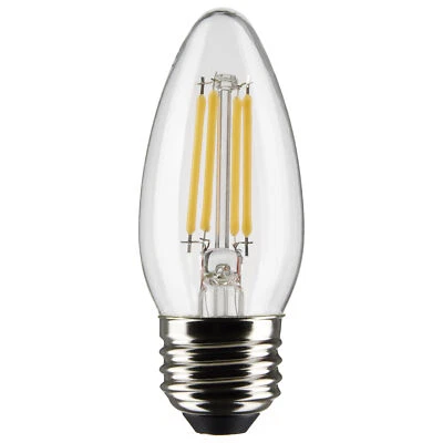 Satco S9569 4.5W =40W ETC LED Filament Bulb 120V C11 Medium E26 Clear Warm White - Image 1 of 4