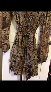 Zara Paisley Print Ruffle Dress Size Small New With Tags - Picture 1 of 4
