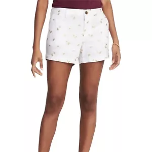 Palmera Old Navy para mujer 2 cortos diarios mezcla de lino blanco dorado - Imagen 1 de 8