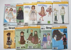 Simplicity Daisy Kingdom Patty Reed Girls Sewing Patterns Sizes A AA Lot Of 10 - Picture 1 of 11