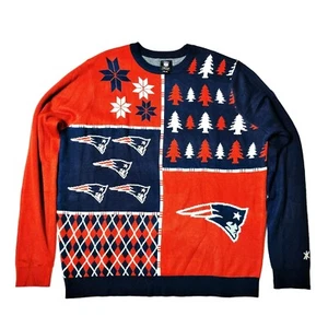 New England Patriots NFL Football Team Apparel Ugly Christmas Sweater 2XL - Picture 1 of 5