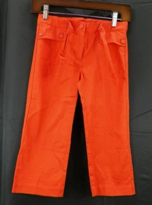 Janie and Jack Girls Orange Cropped Pants Size 10 Adjustable Waist - Picture 1 of 8