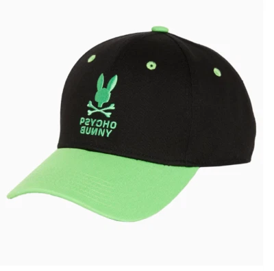 NEW Psycho Bunny Mens Lloyds Baseball Cap Black MSRP $45.00 - ONE SIZE - Image 1 of 2