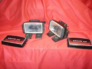 Vintage GM Fog Lights Pontiac Grand AM 1980s-1990s With Brackets & Covers - Picture 1 of 16