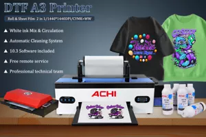 DTF A3 Transfer Printer Direct to Film Black White T-shirt Printing Oven Heater - Picture 1 of 22