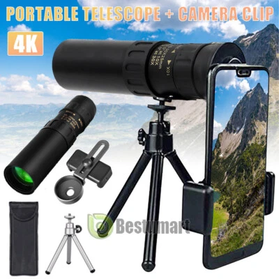 HD 4K 10-300X40mm Super Telephoto Zoom Night Version Monocular Binoculars+Tripod - Image 1 of 4
