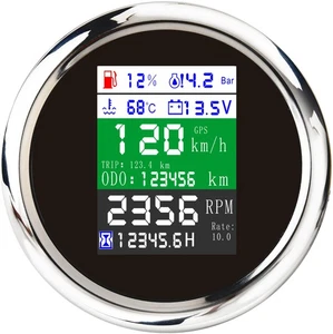 85mm 6 in 1 Digital GPS Speedometer Gauge Alarm for Car Boat Marine Motorcycle - Picture 1 of 9