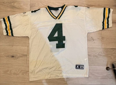 Camiseta deportiva vintage 1995 Starter Brett Favre #4 Green Bay Packers para hombre XL (52) hecha Foto 1 de 4