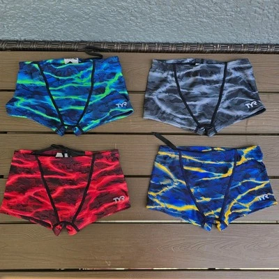 TYR Youth Boys Lambent Square Boxer Red/green/blue/gold Bundle Sz 22 New Sample - Image 1 of 4