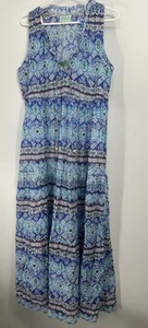 True Destinations Coverup Maxi Dress Sz Large NWT Boho Cruise - Picture 1 of 6
