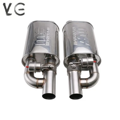 2PCS 3" In/out Adjust Sound Value Muffler Exhaust W/ Exhaust Valve 8.5'' * 6 '' - Image 1 of 4