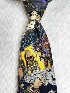 Brioni Roma Edition Indian Floral Classic Design Elephant 100% Italian Silk - Picture 1 of 5