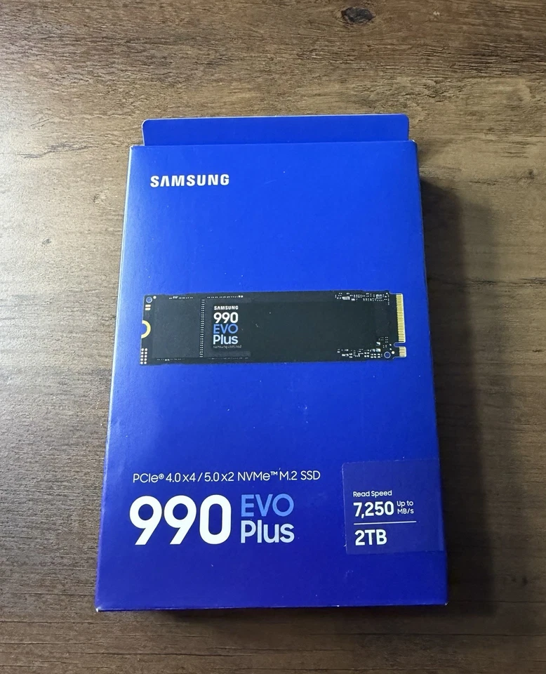Samsung 990 EVO Plus SSD 2TB, PCIe Gen 4x4, Gen 5x2 M.2 - MZ-V9S2T0B/AM - NEW - Image 1 of 4