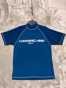 Camisa Longboard Basics Protección contra Erupciones L Azul Manga Corta Cuello Simulado Natación Top Surf - Imagen 1 de 8