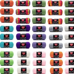 Red Heart Super Saver Yarn - 3 Pack Yarn - Acrylic - Knitting/Crochet - Picture 1 of 46